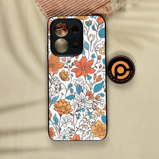 Xiaomi Redmi 15C - Floral Series Design 9 - Premium Metal Printed Soft Bumper Shock Proof Case