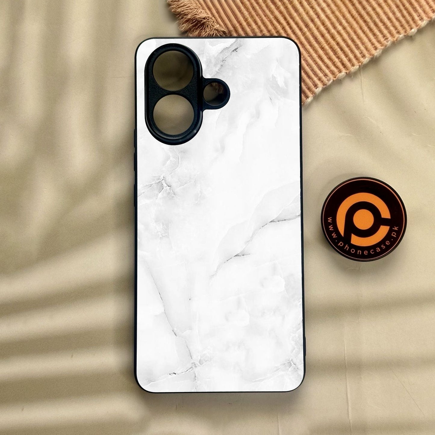 Vivo V60 Lite  - White Design 5 - Premium Metal Printed Soft Bumper Shock Proof Case