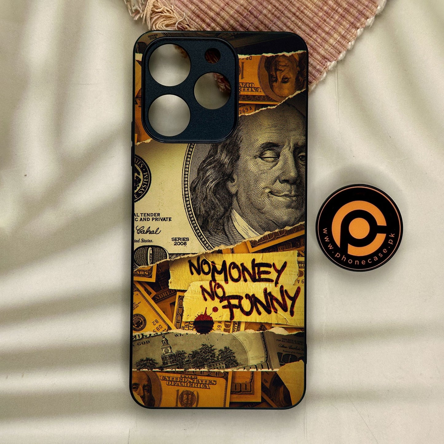 Realme Note 70 - Dollar Design 1 - Premium Metal Printed Soft Bumper Shock Proof Case