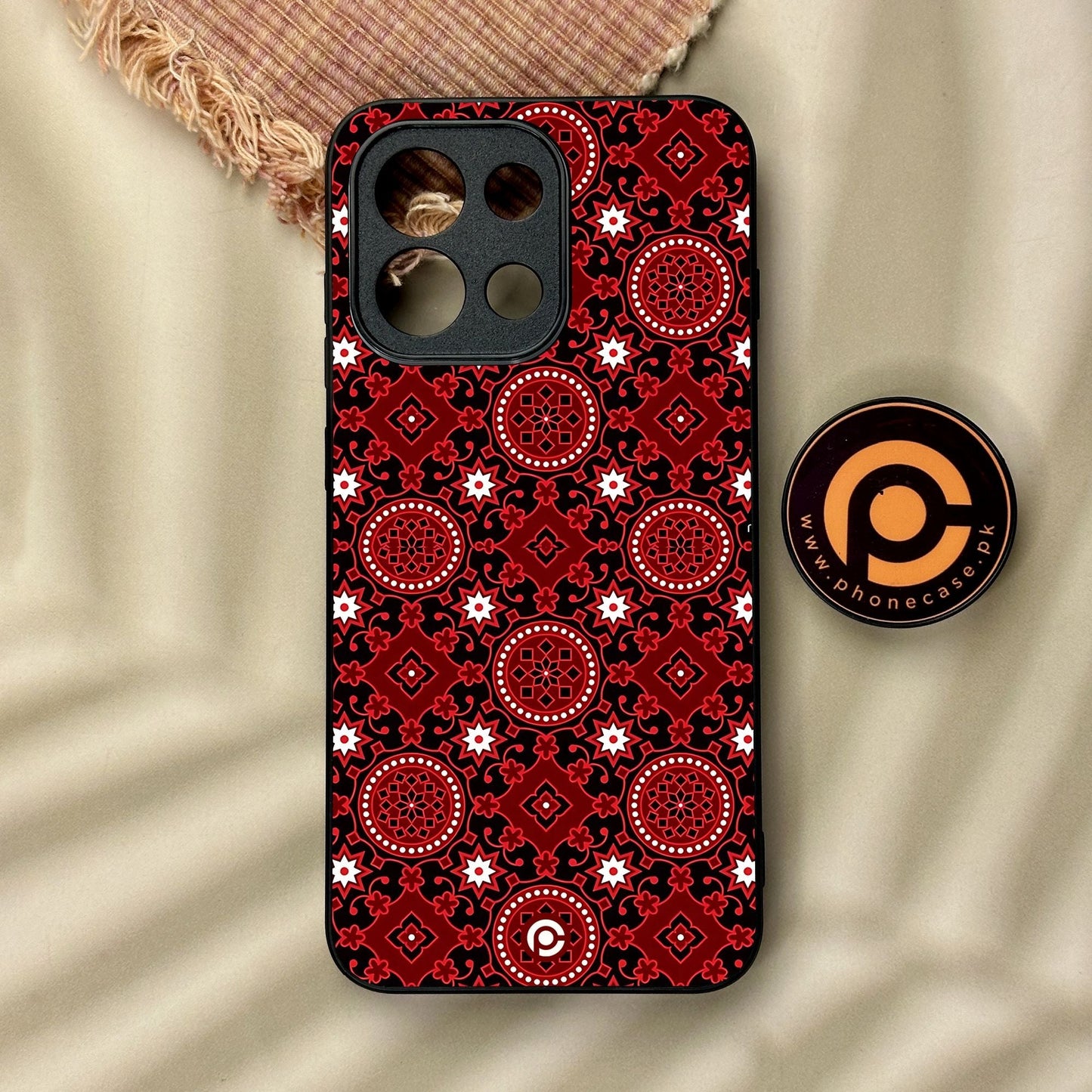 OnePlus 13s - Ajrak Design 6 - Premium Metal Printed Soft Bumper Shock Proof Case