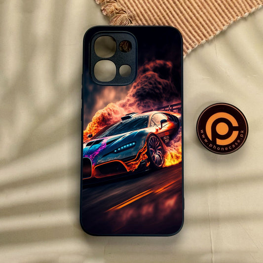 Oppo A6 Pro - Racing Design 4 - Premium Metal Printed Soft Bumper Shock Proof Case
