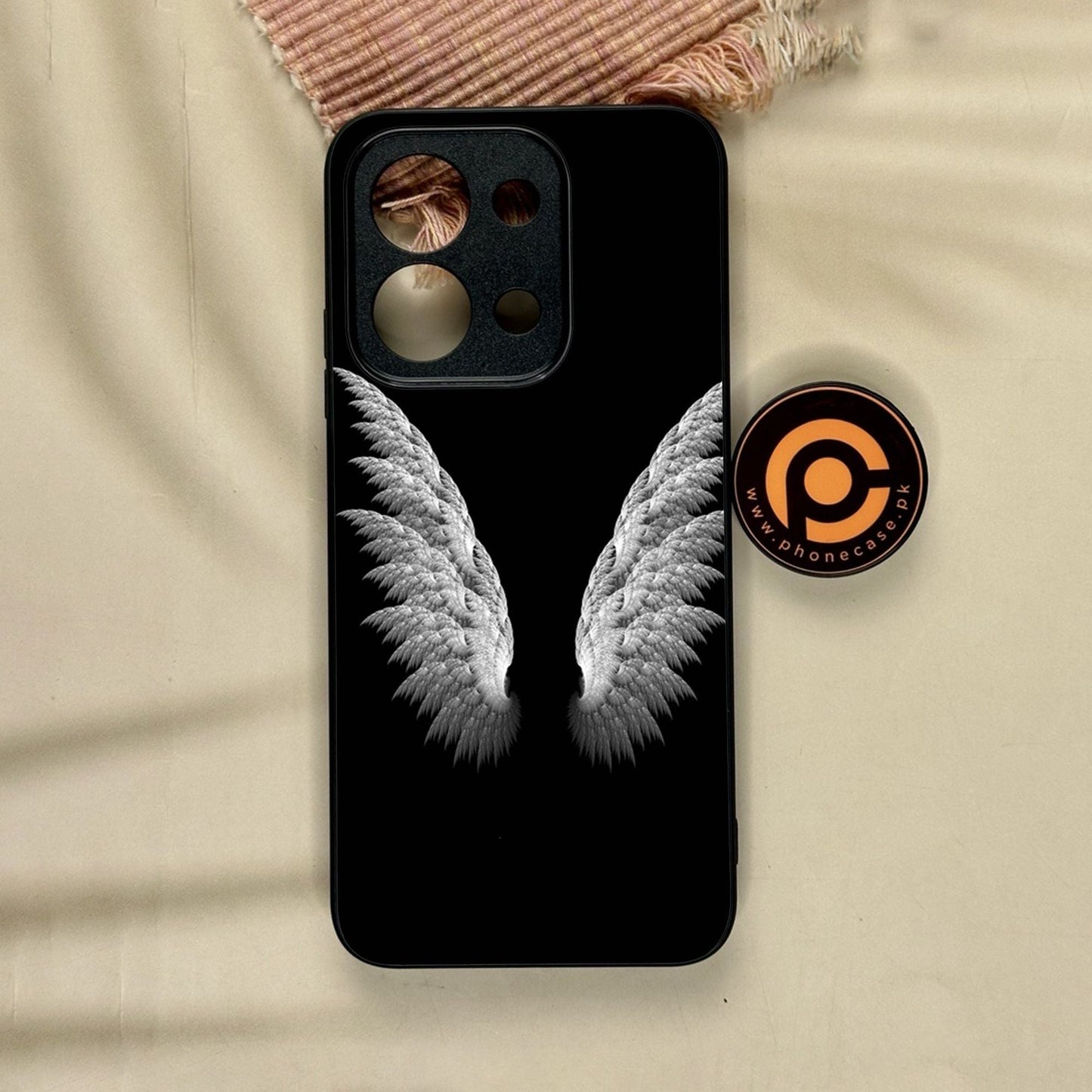 Xiaomi Redmi 15C - Angel Wings Design 6 - Premium Metal Printed Soft Bumper Shock Proof Case