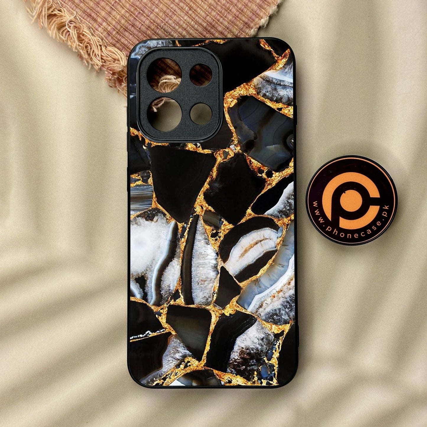 OnePlus 13T - Black Marble Design 5 - Premium Metal Printed Soft Bumper Shock Proof Case