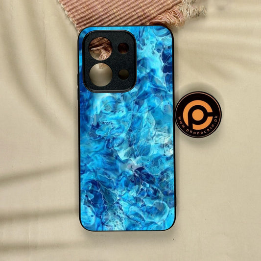 Xiaomi Redmi 15C - Blue Marble Design 6 - Premium Metal Printed Soft Bumper Shock Proof Case