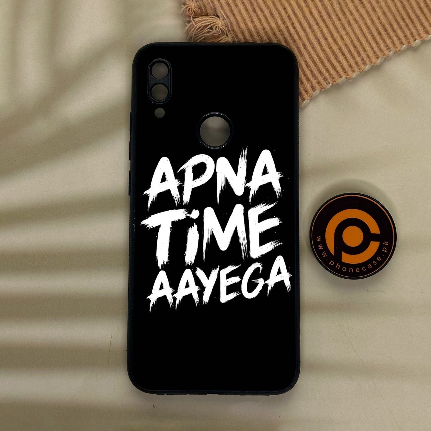 Redmi Note 7 - Apna Time Ayega - Premium Metal Printed Soft Bumper Shock Proof Case