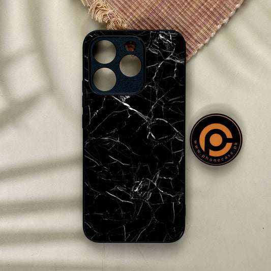 Realme 15T - Black Marble Design 1 - Premium Metal Printed Soft Bumper Shock Proof Case