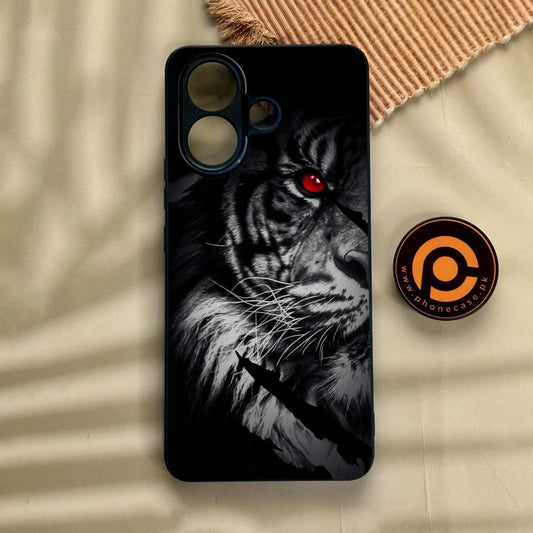 Vivo V60 Lite  - Tiger Design 7 - Premium Metal Printed Soft Bumper Shock Proof Case