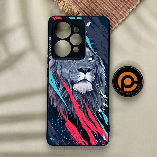 Realme 15 Pro - Abstract Animated Lion - Premium Metal Printed Soft Bumper Shock Proof Case