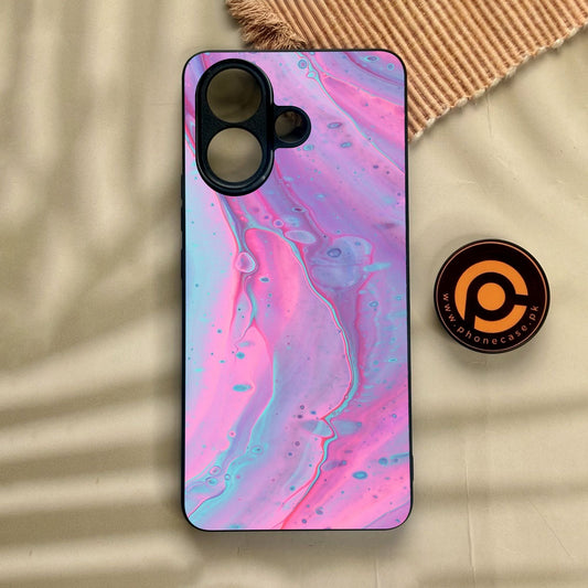 Vivo V60 Lite  - Pink Marble 2.0 Design 1 - Premium Metal Printed Soft Bumper Shock Proof Case