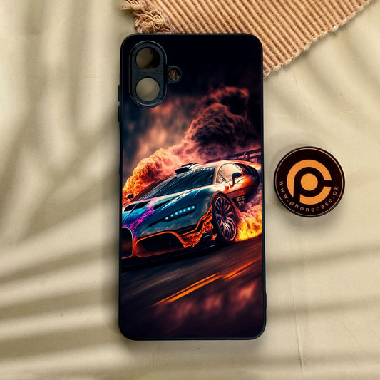 Samsung Galaxy A07 - Racing Design 4 - Premium Metal Printed Soft Bumper Shock Proof Case