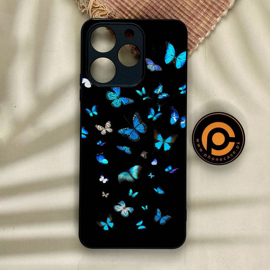 Realme Note 70 - Butterflies Design 4 - Premium Metal Printed Soft Bumper Shock Proof Case