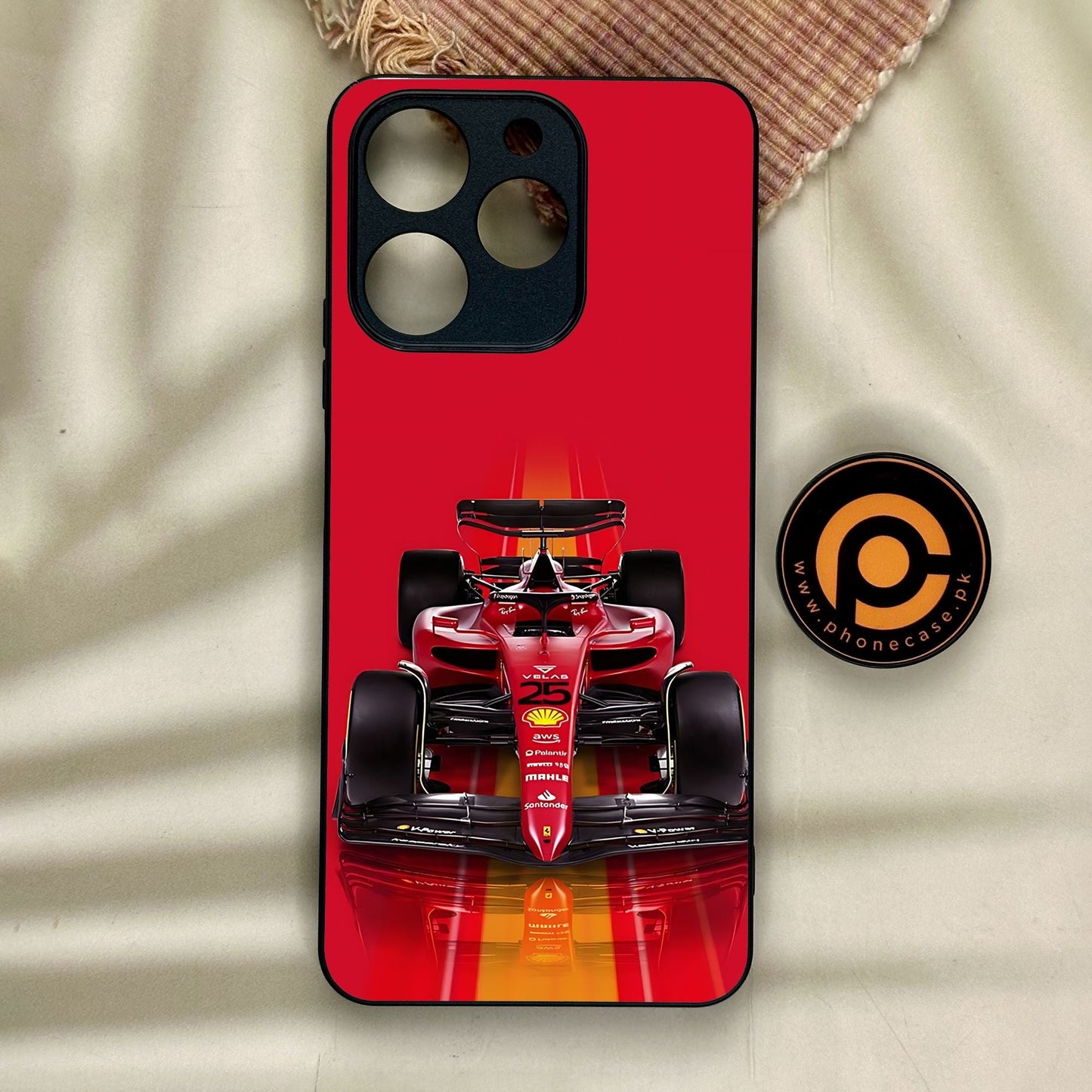 Realme Note 70 - Formula 1 Design - Premium Metal Printed Soft Bumper Shock Proof Case