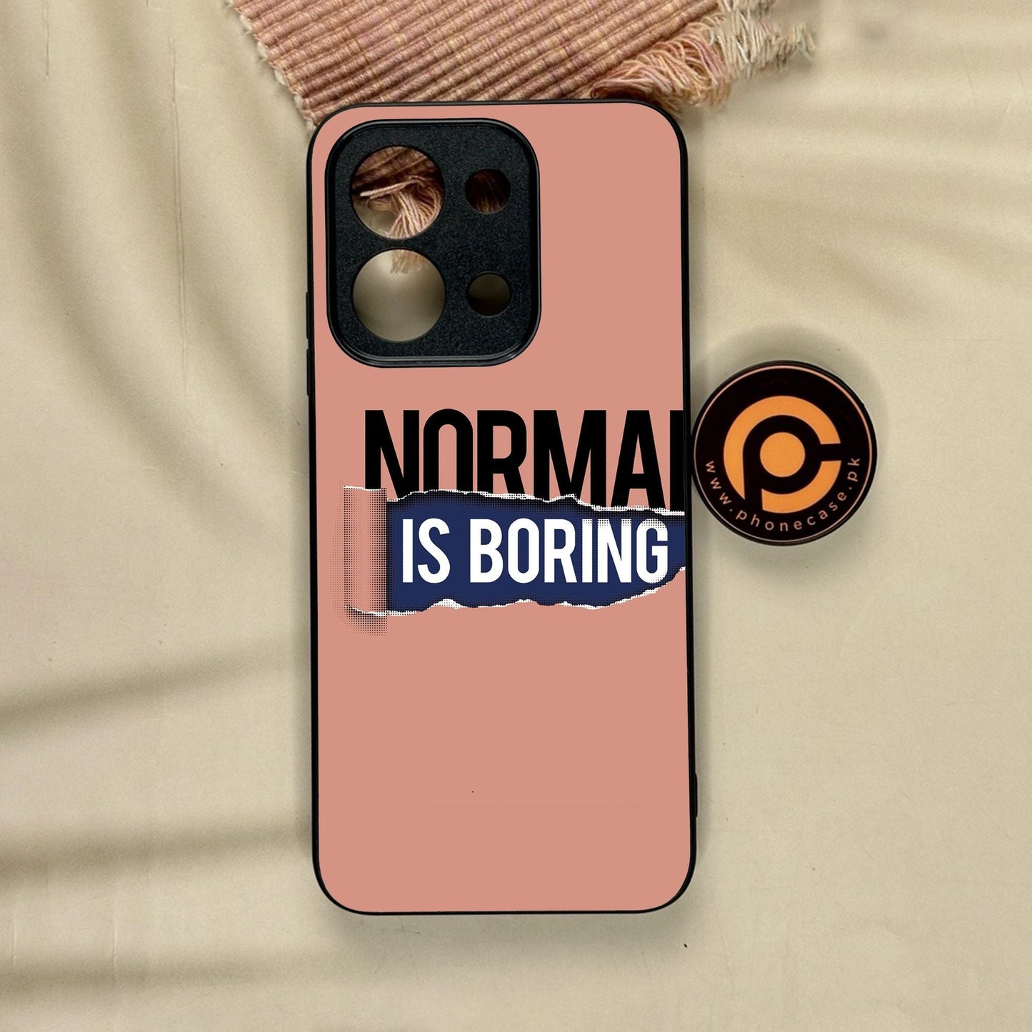 Xiaomi Redmi 15C - Normal Is Boring Design - Premium Metal Printed Soft Bumper Shock Proof Case