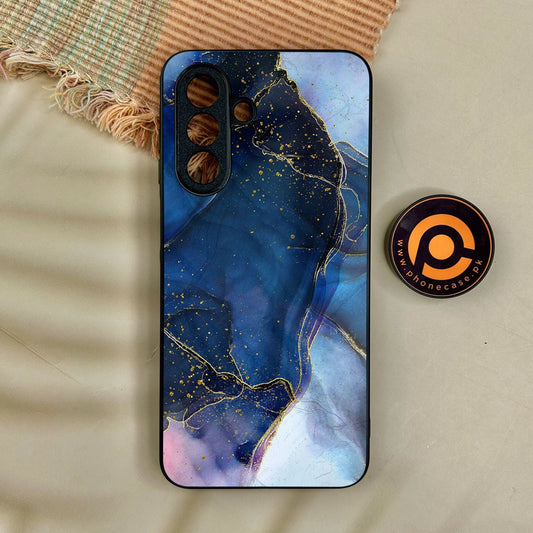 Samsung Galaxy A17 - Blue Marble Design 7 - Premium Metal Printed Soft Bumper Shock Proof Case