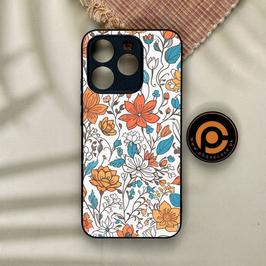 Realme 15T - Floral Series Design 9 - Premium Metal Printed Soft Bumper Shock Proof Case
