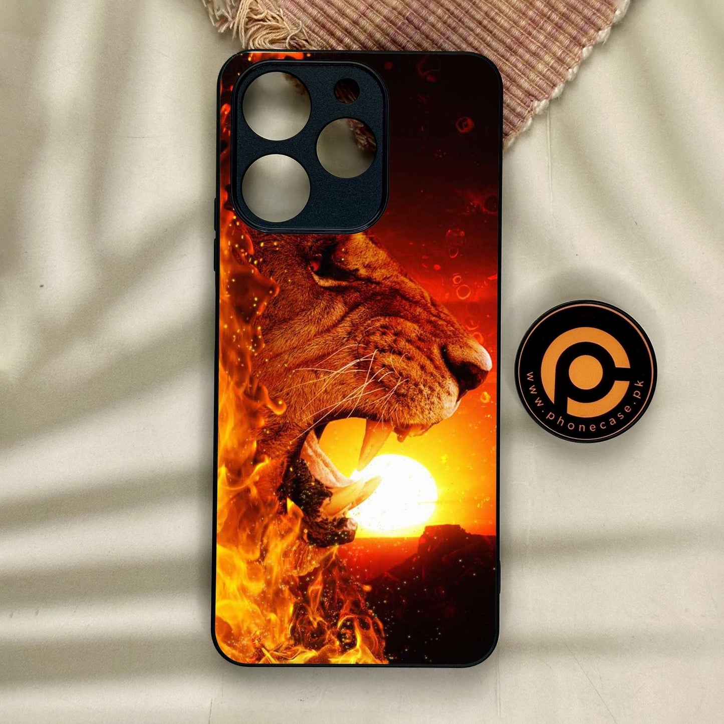 Realme Note 70 - Tiger Design 1 - Premium Metal Printed Soft Bumper Shock Proof Case