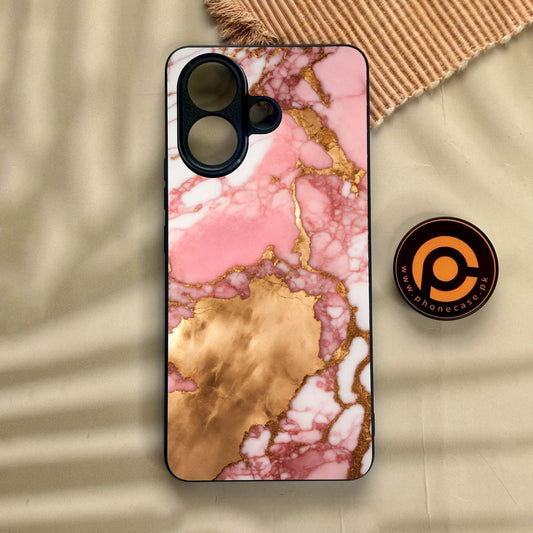 Vivo V60 Lite  - Pink Marble 2.0 Design 7 - Premium Metal Printed Soft Bumper Shock Proof Case