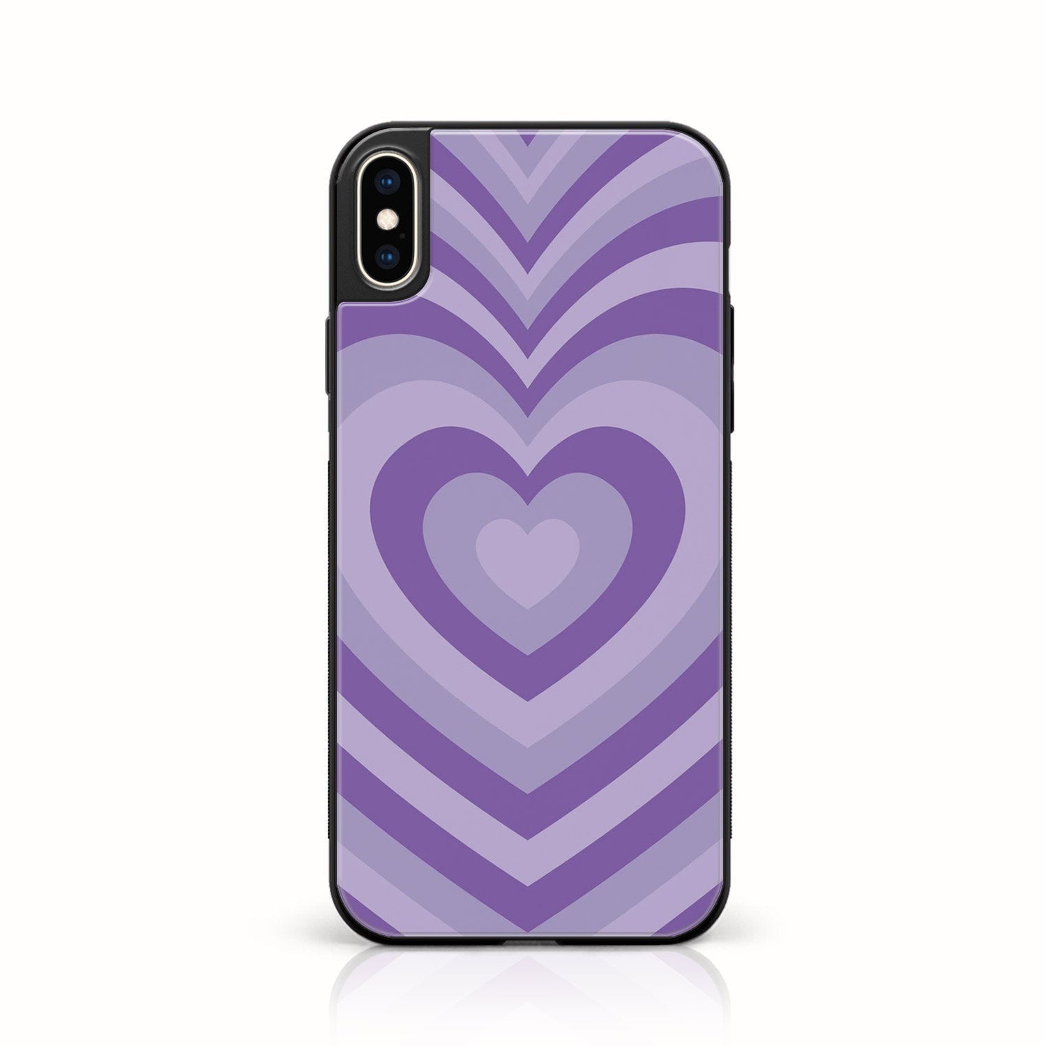 iPhone X/XS - Heart Beat Design 8 - Premium Metal Printed soft Bumper shock Proof Case CS-37267