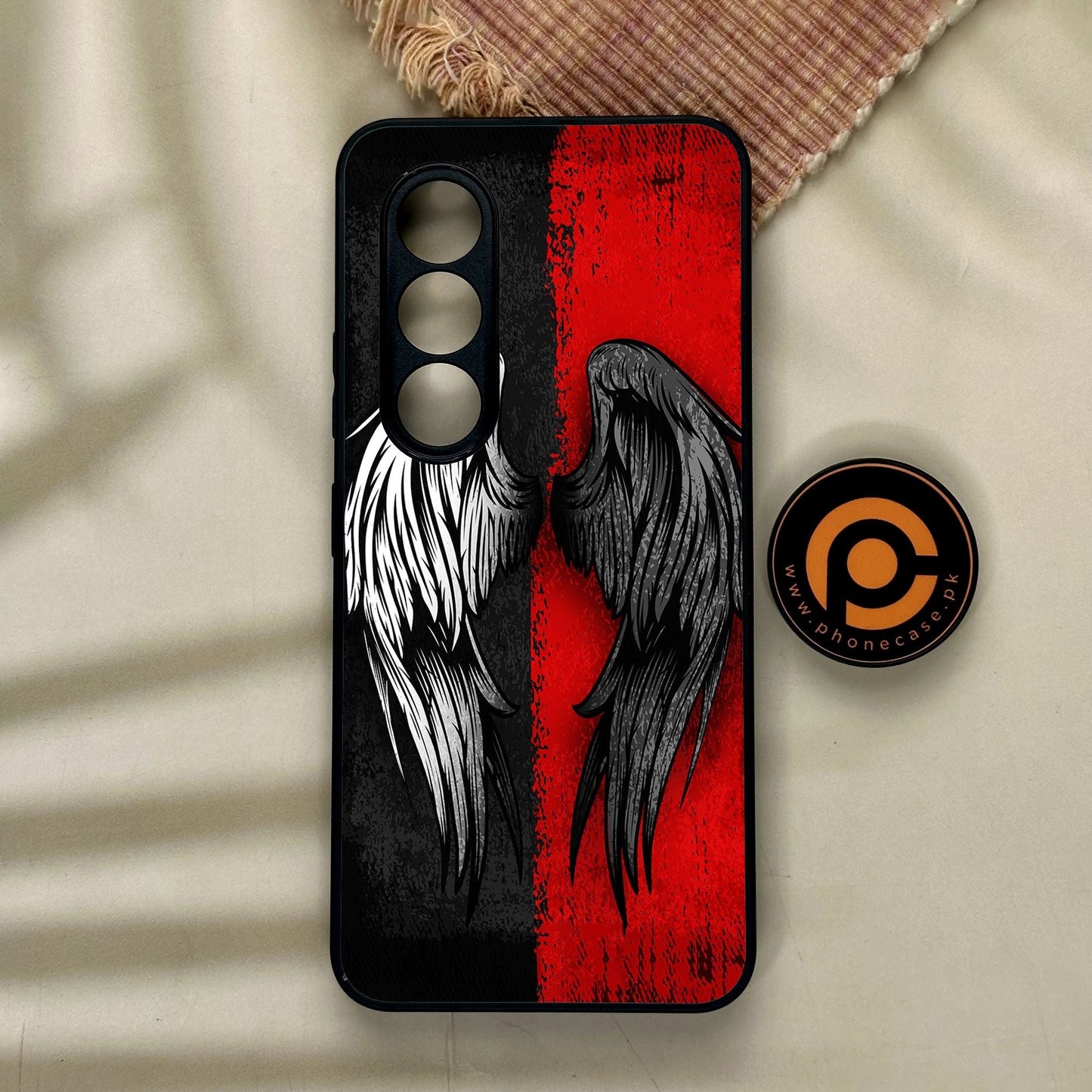 Itel S25 - Angel 2.0 Design 10 - Premium Metal Printed Soft Bumper Shock Proof Case