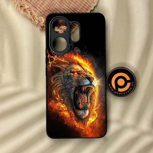 Vivo V60 - Tiger 2.0 Design 4 - Premium Metal Printed Soft Bumper Shock Proof Case