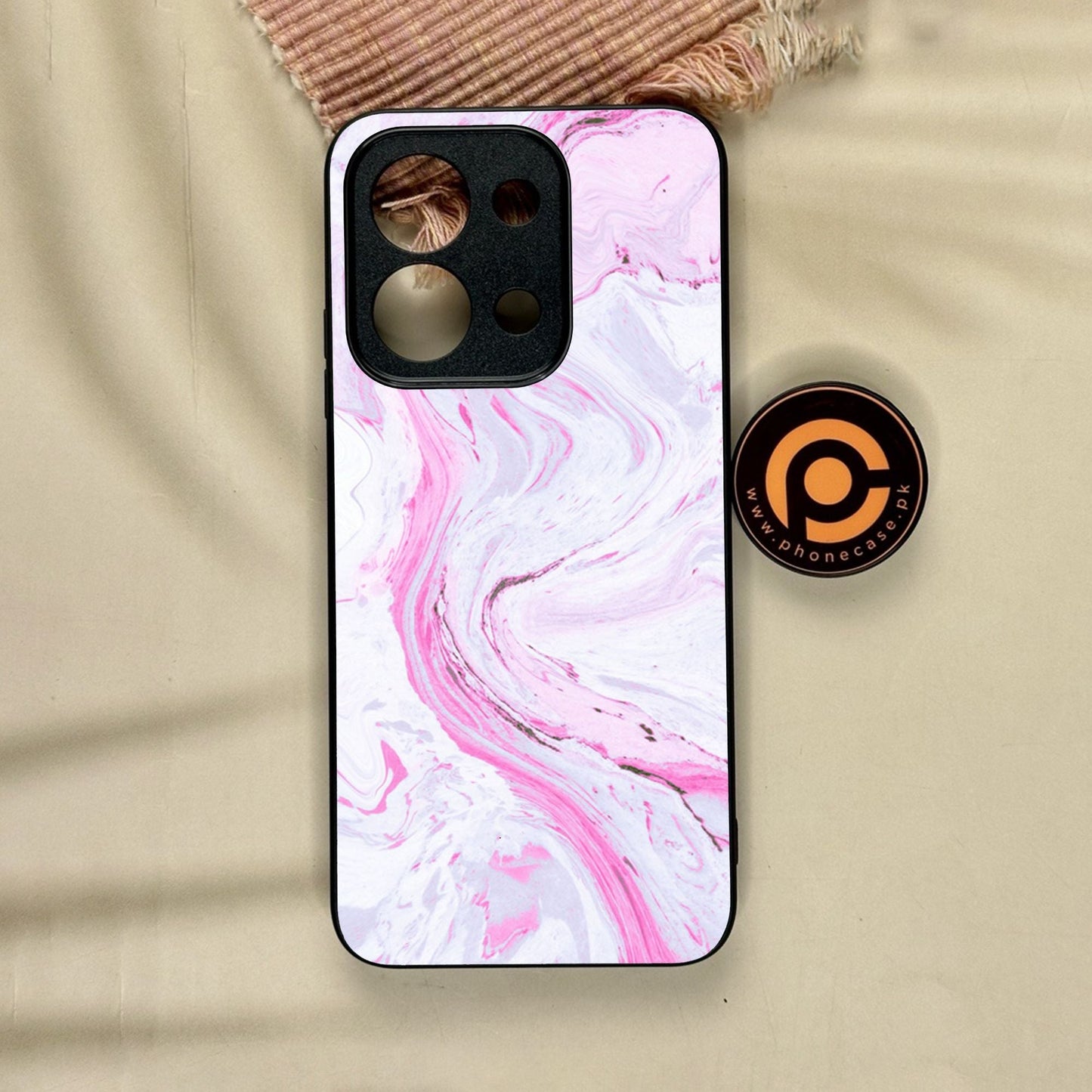 Xiaomi Redmi 15C - Pink Design 1 - Premium Metal Printed Soft Bumper Shock Proof Case