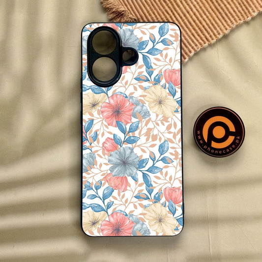 Vivo V60 Lite  - Seamless Flower - Premium Metal Printed Soft Bumper Shock Proof Case