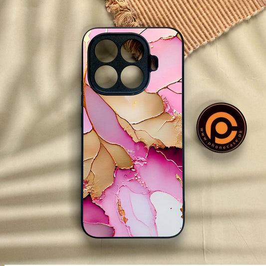Xiaomi 15T Pro - Pink Marble 2.0 Design 4 - Premium Metal Printed Soft Bumper Shock Proof Case
