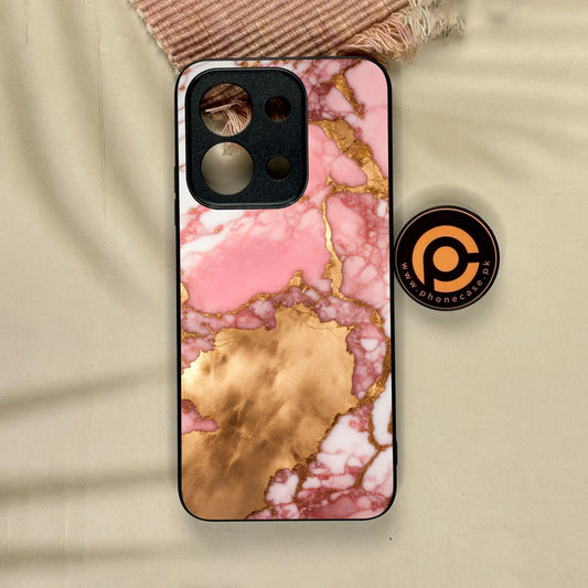 Xiaomi Redmi 15C - Pink Marble 2.0 Design 7 - Premium Metal Printed Soft Bumper Shock Proof Case