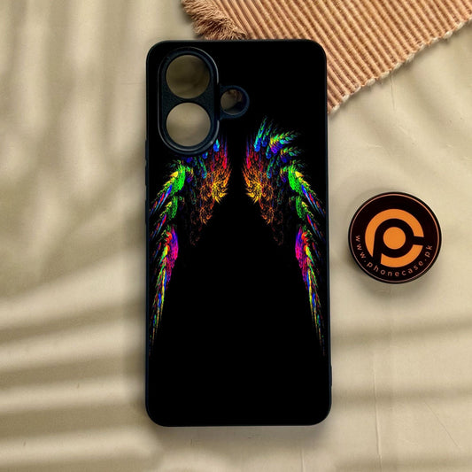 Vivo V60 Lite  - Angel Wings Design 10 - Premium Metal Printed Soft Bumper Shock Proof Case