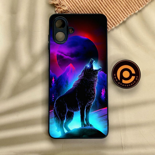 Samsung Galaxy A07 - Wolf Design 2 - Premium Metal Printed Soft Bumper Shock Proof Case
