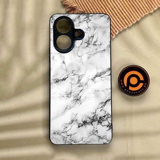 Vivo V60 Lite  - White Design 7 - Premium Metal Printed Soft Bumper Shock Proof Case