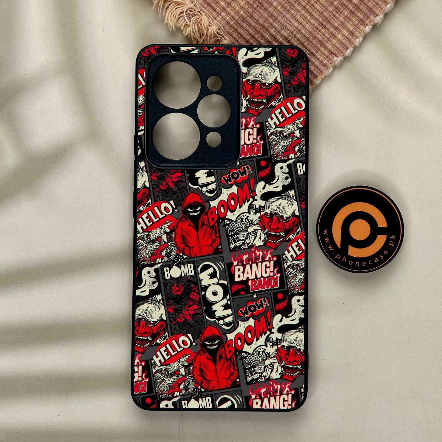 Realme 15 Pro - Boom Red - Premium Metal Printed Soft Bumper Shock Proof Case