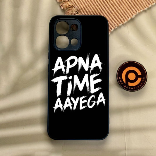Oppo A6 Pro - Apna Time Ayega - Premium Metal Printed Soft Bumper Shock Proof Case