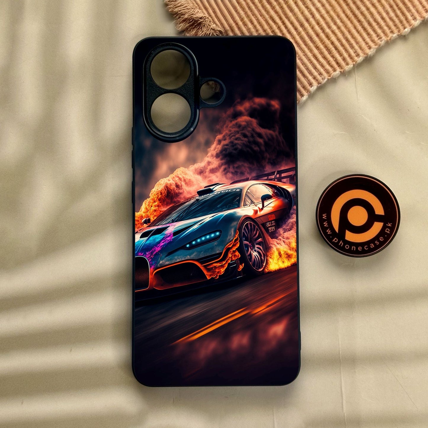 Vivo V60 Lite  - Racing Design 4 - Premium Metal Printed Soft Bumper Shock Proof Case
