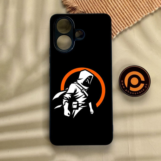 Vivo V60 Lite  - Minimalistic Design 7 - Premium Metal Printed Soft Bumper Shock Proof Case