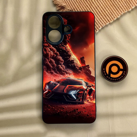 Vivo V60 Lite  - Racing Design 7 - Premium Metal Printed Soft Bumper Shock Proof Case