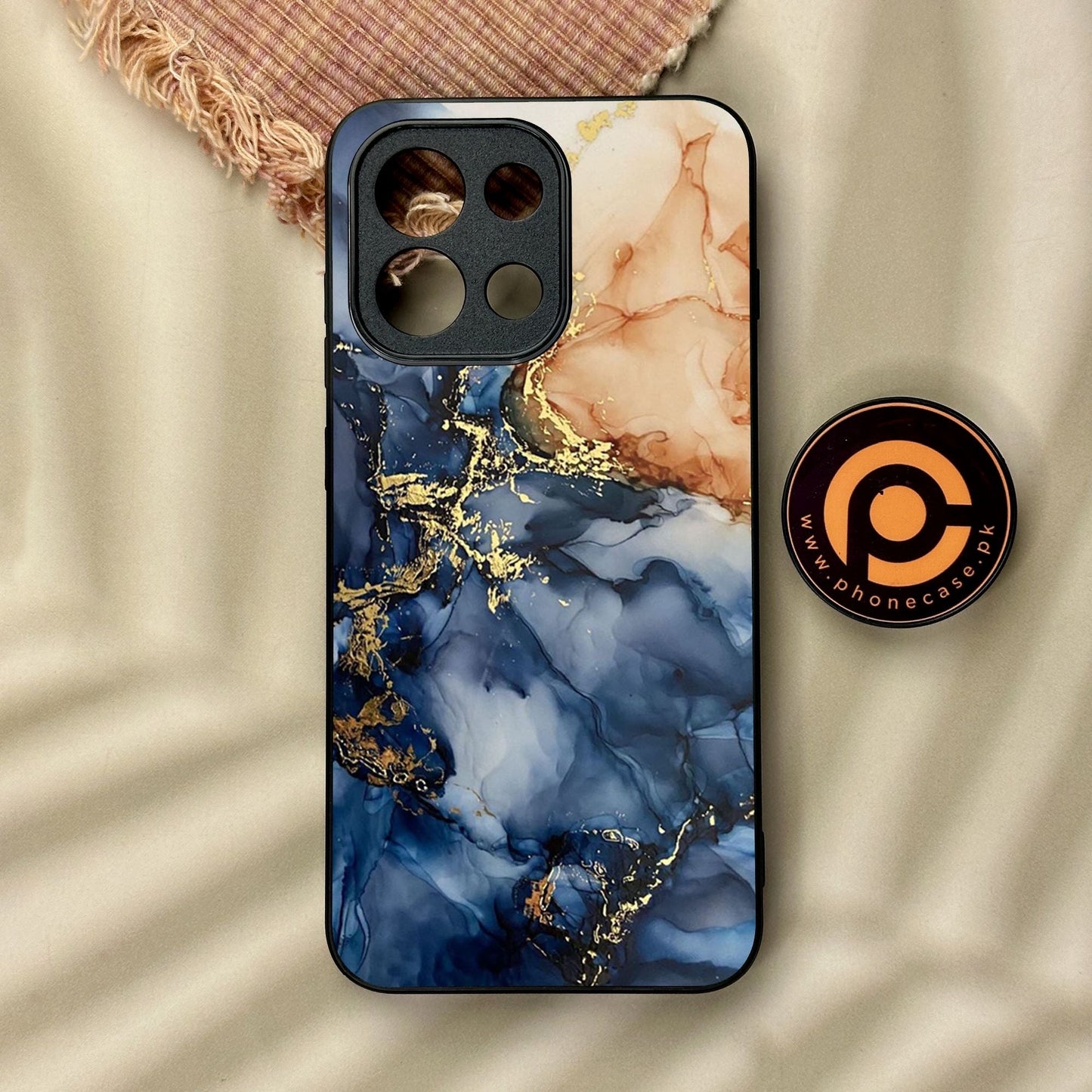 OnePlus 13T - Blue Marble Design 9 - Premium Metal Printed Soft Bumper Shock Proof Case