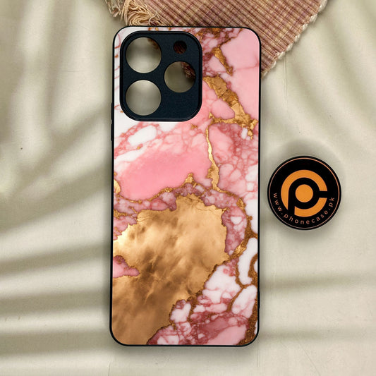 Realme Note 70 - Pink Marble 2.0 Design 7 - Premium Metal Printed Soft Bumper Shock Proof Case