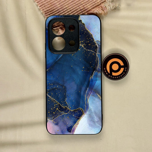 Xiaomi Redmi 15C - Blue Marble Design 7 - Premium Metal Printed Soft Bumper Shock Proof Case