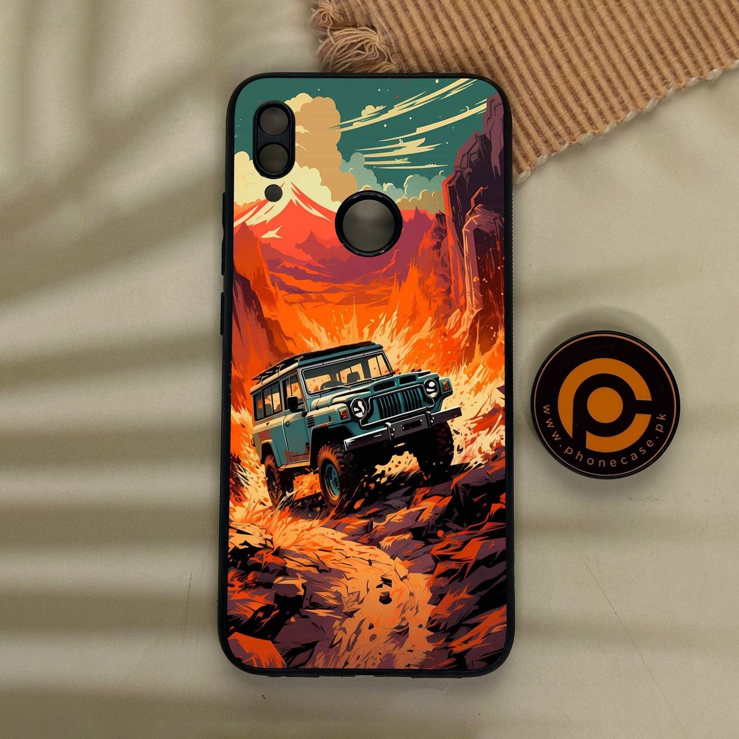 Redmi Note 7 - Jeep Offroad - Premium Metal Printed Soft Bumper Shock Proof Case
