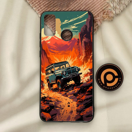 Honor 9X Lite - Jeep Offroad - Premium Metal Printed Soft Bumper Shock Proof Case