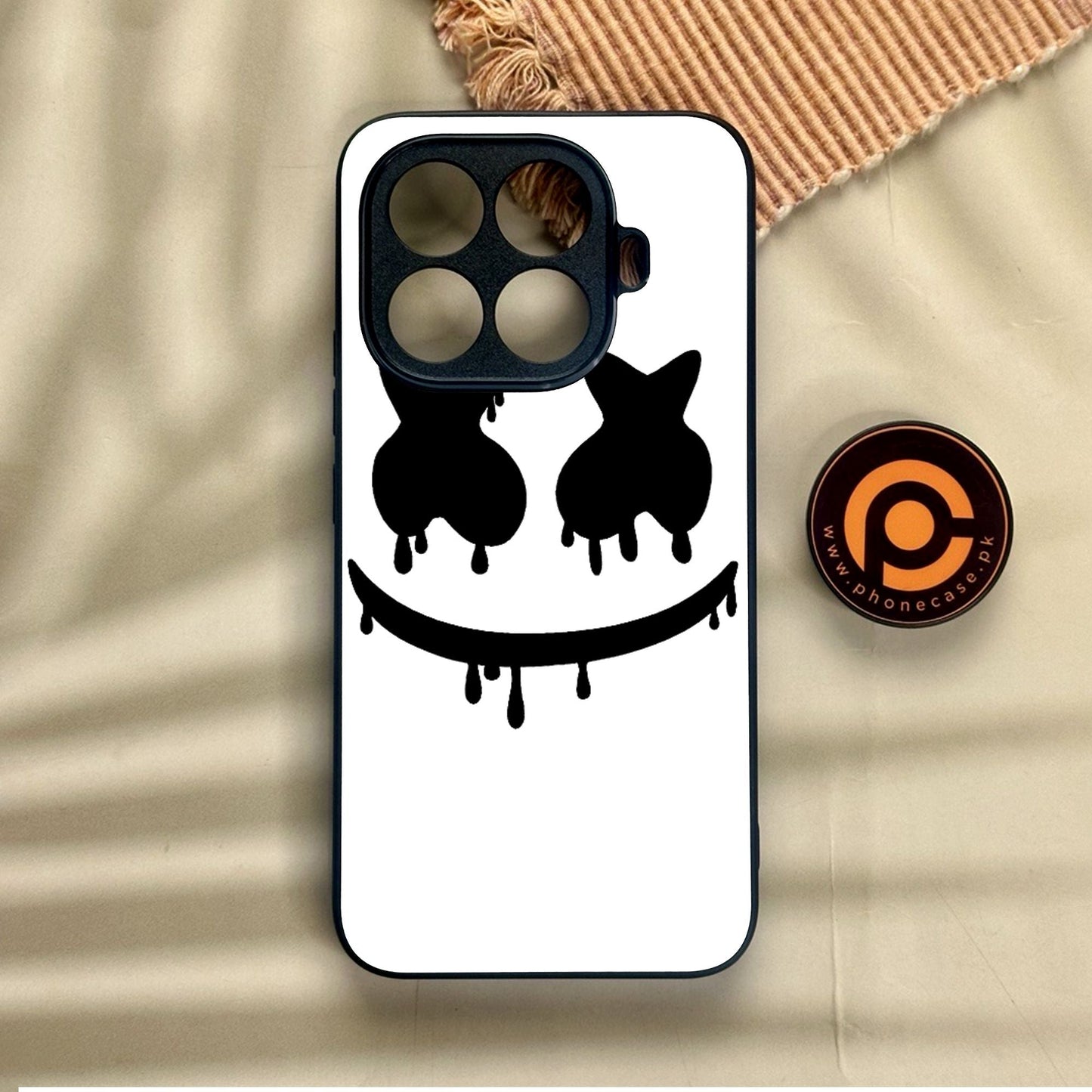 Xiaomi 15T Pro - Marshmello Face - Premium Metal Printed Soft Bumper Shock Proof Case