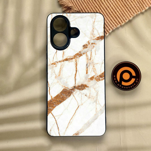 Vivo V60 Lite  - White Design 4 - Premium Metal Printed Soft Bumper Shock Proof Case