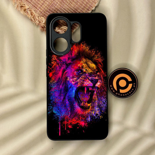 Vivo V60 - Tiger 2.0 Design 5 - Premium Metal Printed Soft Bumper Shock Proof Case