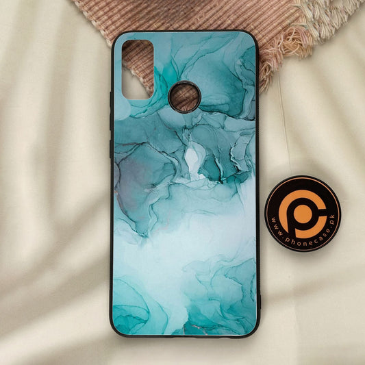Honor 9X Lite - Blue Marble Design 3 - Premium Metal Printed Soft Bumper Shock Proof Case