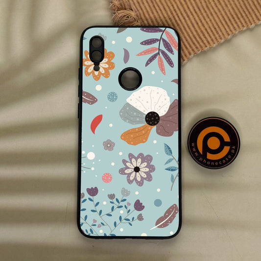 Redmi Note 7 - Floral Series Design 5 - Premium Metal Printed Soft Bumper Shock Proof Case