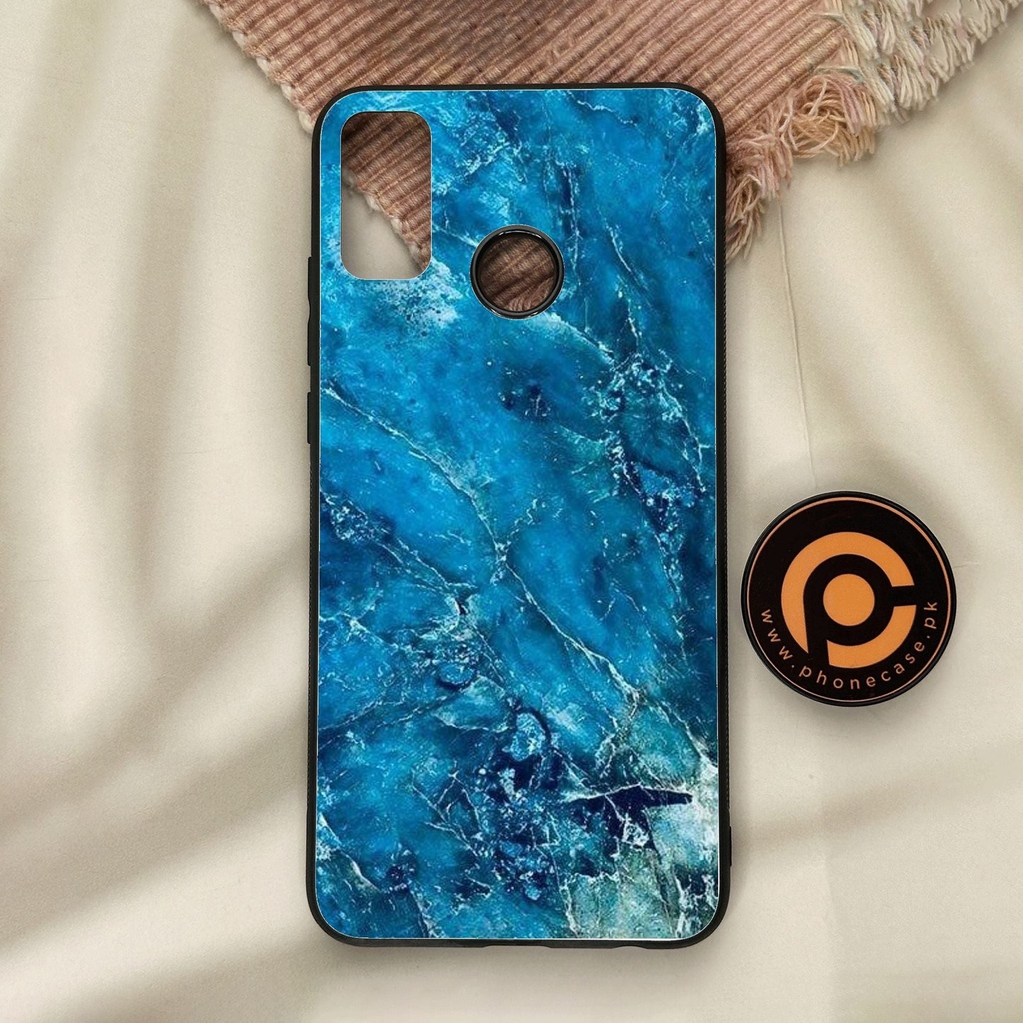 Honor 9X Lite - Blue 2.0 Design 3 - Premium Metal Printed Soft Bumper Shock Proof Case