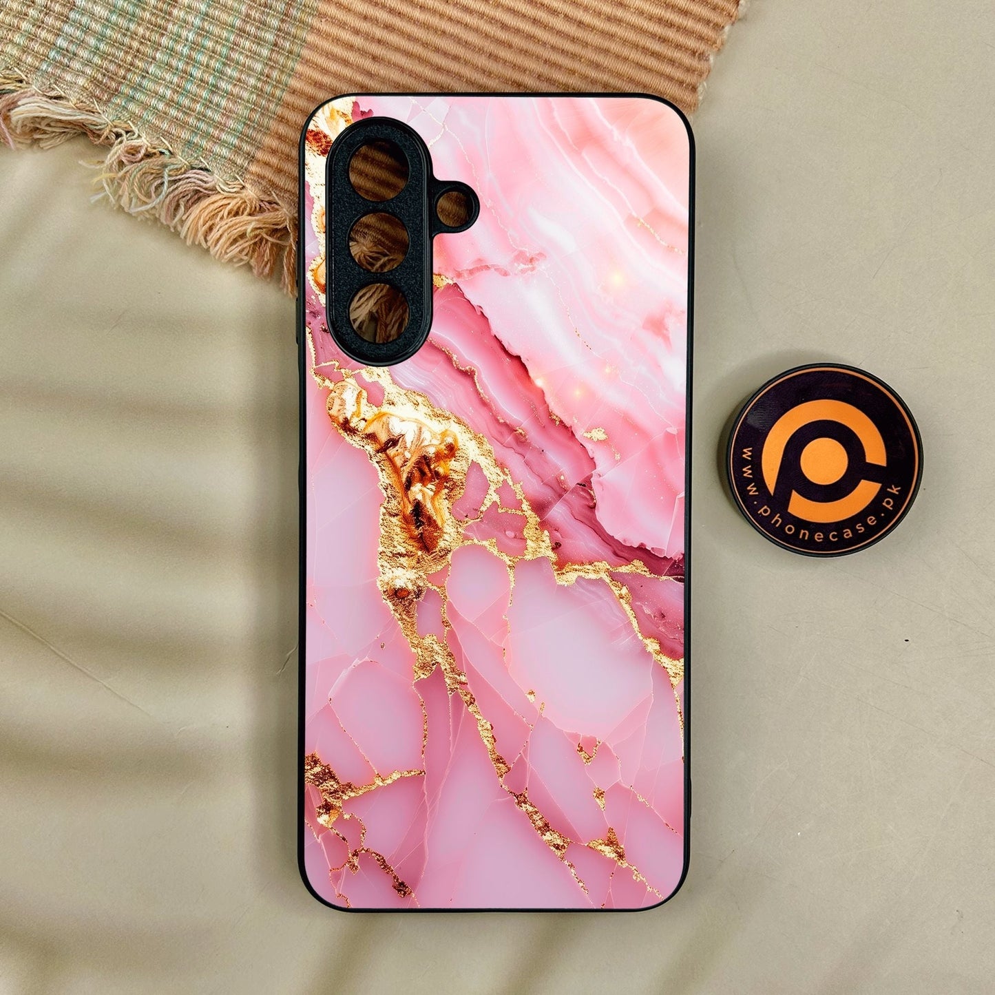 Samsung Galaxy A17 - Pink Marble 2.0 Design 6 - Premium Metal Printed Soft Bumper Shock Proof Case