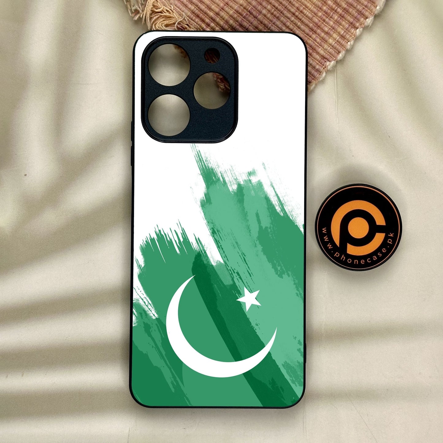 Realme Note 70 - Pakistani Flag Design 8 - Premium Metal Printed Soft Bumper Shock Proof Case