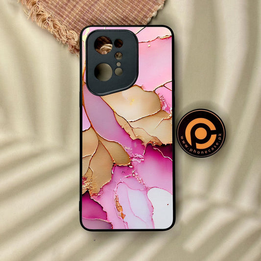 Oppo Find X5 Pro - Pink Marble 2.0 Design 4 - Premium Metal Printed Soft Bumper Shock Proof Case